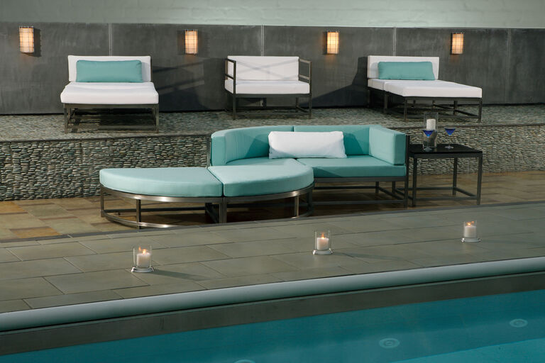 spa with chaise lounges and sectional sofas